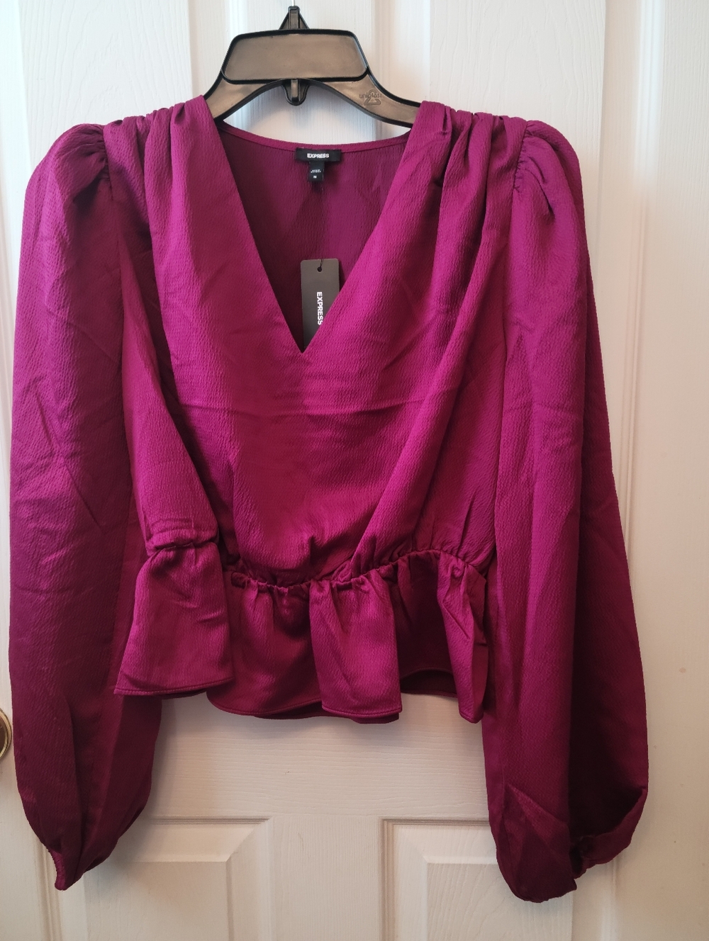 Express Long Sleeve V- Neck Top